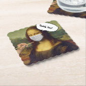 Mona Lisa masked Untersetzer (angewinkelt)