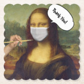Mona Lisa masked Untersetzer (Vorderseite)
