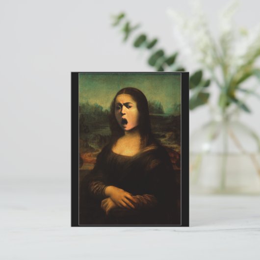 Mona Lisa Medusa Caravaggio Postkarte (Stehend Vorderseite)