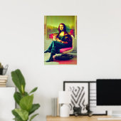 Mona Lisa Meme Pop Art Poster (Heimbüro)