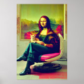 Mona Lisa Meme Pop Art Poster (Vorne)