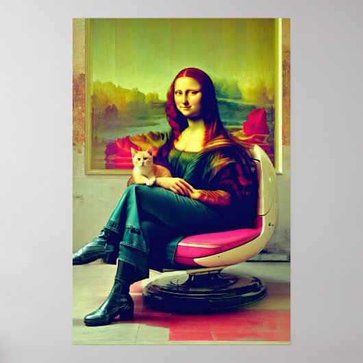 Mona Lisa Meme Pop Art Poster (Vorne)