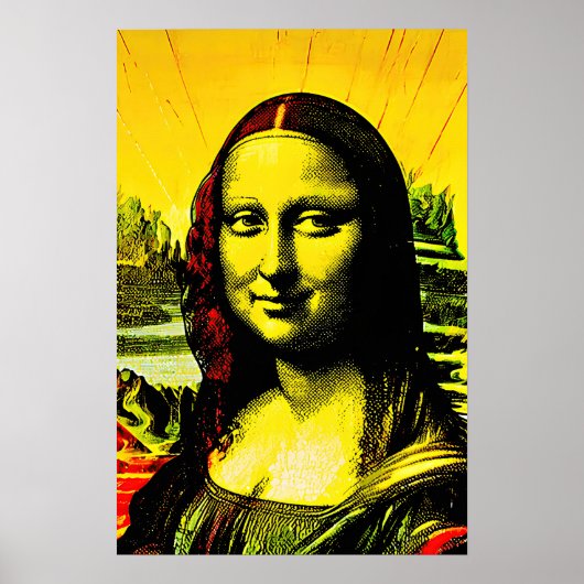 Mona Lisa Meme Pop Art Poster (Vorne)