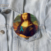 Mona Lisa mit Aquamarinem Band Button (Beispiel)