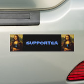 Mona Lisa mit blauer Schleibe Autoaufkleber (Auf Auto)