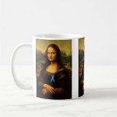 Mona Lisa mit blauer Schleibe Kaffeetasse (Links)