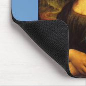 Mona Lisa mit blauer Schleibe Mousepad (Ecke)