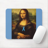 Mona Lisa mit blauer Schleibe Mousepad (Mit Mouse)