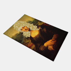 Mona Lisa mit Blonde Hair Fußmatte