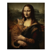 Mona Lisa mit Cat