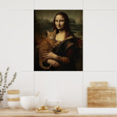 Mona Lisa mit Cat Poster (Küche)