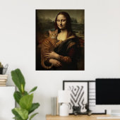 Mona Lisa mit Cat Poster (Heimbüro)