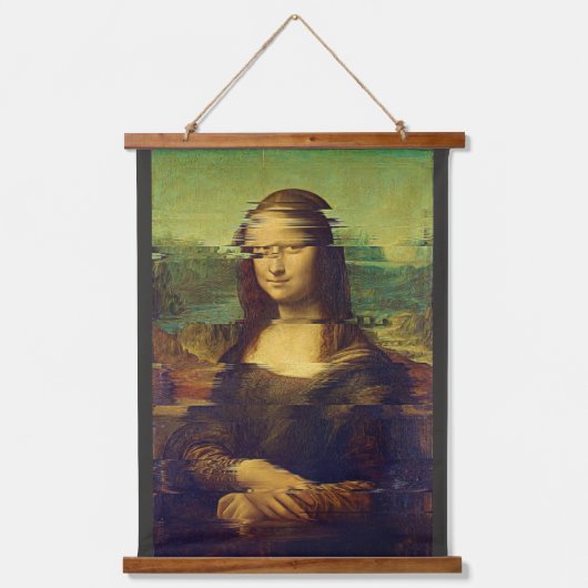 Mona Lisa mit einem Funken Wandteppich Mit Holzrahmen (Vorderseite)