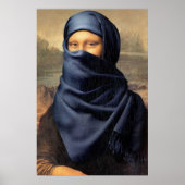 Mona Lisa mit einem Tuch Leonardo da Vinci Poster (Vorne)