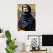Mona Lisa mit einem Tuch Leonardo da Vinci Poster (Heimbüro)