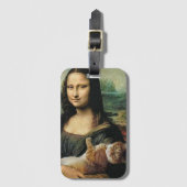 Mona Lisa mit einer Katze Gepäckanhänger (Vorderseite Vertikal)