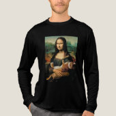 Mona Lisa mit einer Katze Tri-Blend Shirt (Vorderseite)