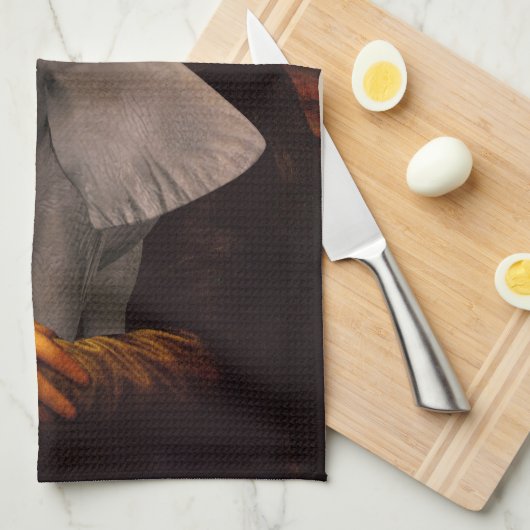 Mona Lisa mit Elephant Handtuch (Viertel Falte)