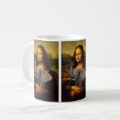 Mona Lisa mit Elephant Kaffeetasse (Vorderseite Links)