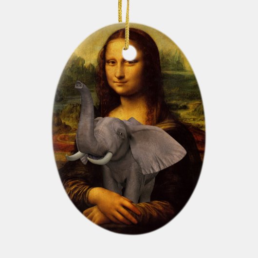 Mona Lisa mit Elephant Keramikornament (Hinten)