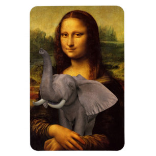 Mona Lisa mit Elephant Magnet