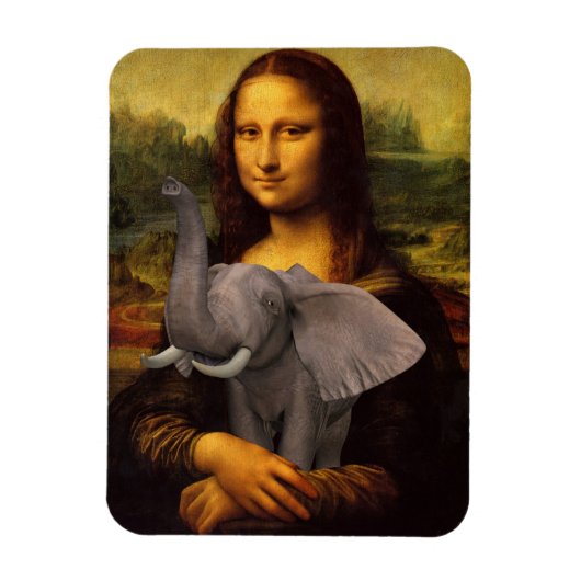 Mona Lisa mit Elephant Magnet (Vertikal)