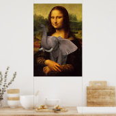 Mona Lisa mit Elephant Poster (Küche)
