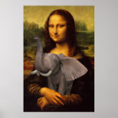 Mona Lisa mit Elephant Poster (Vorne)