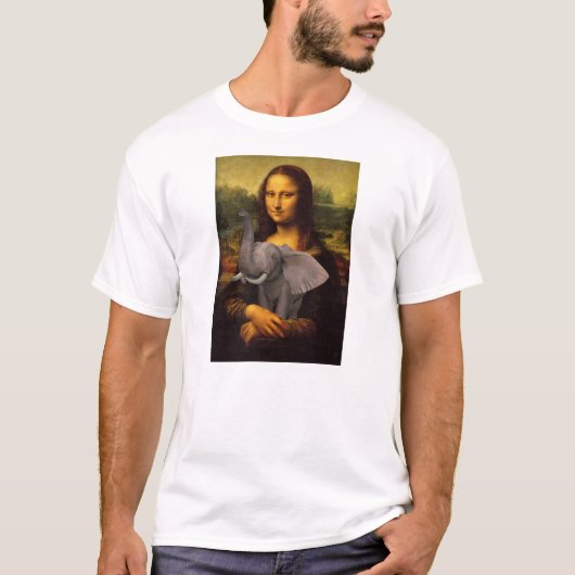 Mona Lisa mit Elephant T-Shirt (Vorderseite)