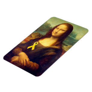 Mona Lisa mit gelbem Band Magnet