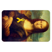 Mona Lisa mit gelbem Band Magnet (Horizontal)
