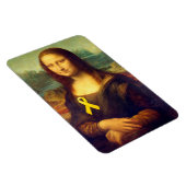 Mona Lisa mit gelbem Band Magnet (Rechte Seite)
