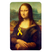 Mona Lisa mit gelbem Band Magnet (Vertikal)