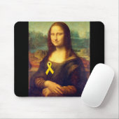 Mona Lisa mit gelbem Band Mousepad (Mit Mouse)