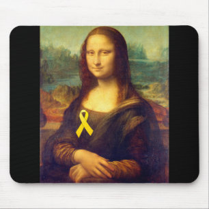 Mona Lisa mit gelbem Band Mousepad