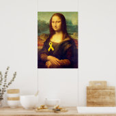 Mona Lisa mit gelbem Band Poster (Küche)