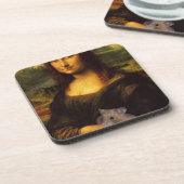Mona Lisa mit Hamster Getränkeuntersetzer (Linke Seite)
