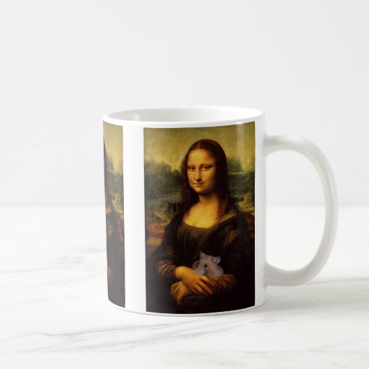 Mona Lisa mit Hamster Kaffeetasse (Rechts)