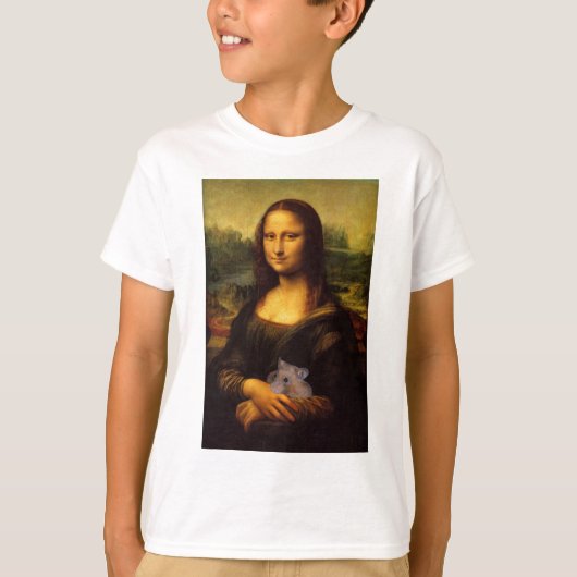 Mona Lisa mit Hamster T-Shirt (Vorderseite)