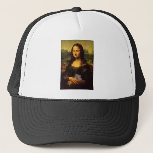 Mona Lisa mit Hamster Truckerkappe (Vorderseite)