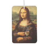 Mona Lisa mit heißem Tee (Leonardo da Vinci) Autolufterfrischer (Vorderseite)