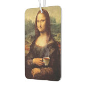 Mona Lisa mit heißem Tee (Leonardo da Vinci) Autolufterfrischer (Links)