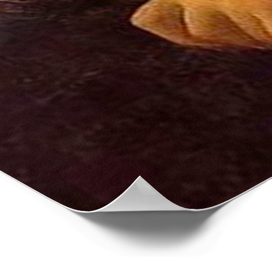 Mona Lisa mit heißem Tee (Leonardo da Vinci) Poster (Ecke)