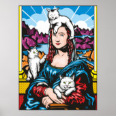 Mona Lisa mit ihren Katzen Poster (Vorne)
