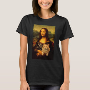 Mona Lisa mit ihrer Katze Katzen Liebhaber von Hau T-Shirt