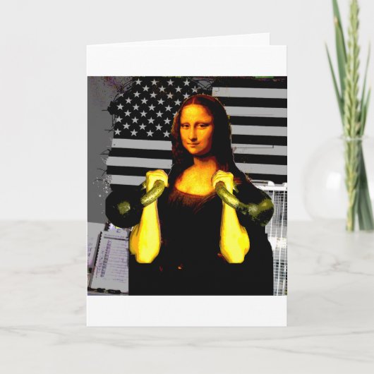 Mona Lisa mit KettleBells Karte (Vorderseite)