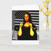 Mona Lisa mit KettleBells Karte (Gelbe Blume)