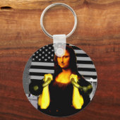 Mona Lisa mit KettleBells Schlüsselanhänger (Vorderseite)
