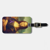 Mona Lisa mit Lila Band Gepäckanhänger (Vorderseite horizontal)