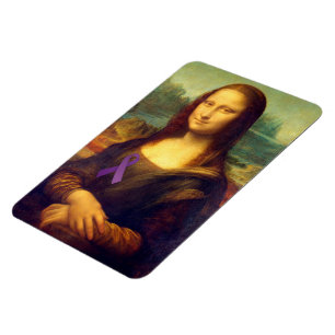 Mona Lisa mit Lila Band Magnet